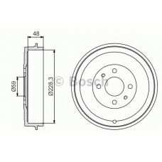 0 986 477 212 BOSCH Тормозной барабан