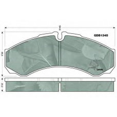 GDB1345 TRW Комплект тормозных колодок, дисковый тормоз