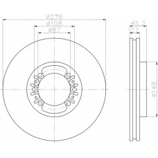 8DD 355 108-511 HELLA Тормозной диск