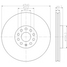 8DD 355 121-921 HELLA Тормозной диск