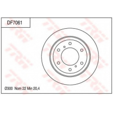 DF7061 TRW Тормозной диск