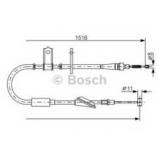 1 987 477 771 BOSCH Трос, стояночная тормозная система