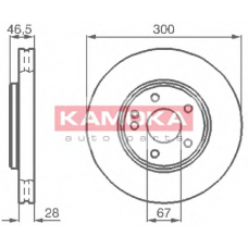 1032272 KAMOKA Тормозной диск