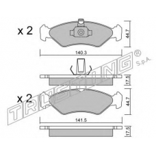 090.0 TRUSTING Комплект тормозных колодок, дисковый тормоз