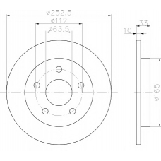 8DD 355 100-971 HELLA PAGID Тормозной диск