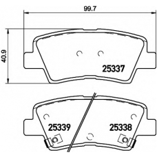 8DB 355 019-981 HELLA Комплект тормозных колодок, дисковый тормоз