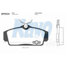 BP-6535 KAVO PARTS Комплект тормозных колодок, дисковый тормоз