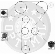 SK-1361 OPTIMAL Комплект ремня грм