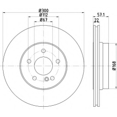 8DD 355 121-931 HELLA Тормозной диск