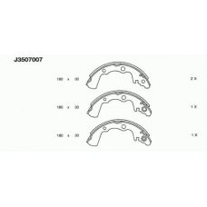 J3507007 NIPPARTS Комплект тормозных колодок
