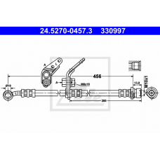 24.5270-0457.3 ATE Тормозной шланг