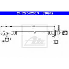 24.5275-0200.3 ATE Тормозной шланг