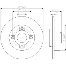 8DD 355 111-331 HELLA Тормозной диск