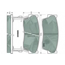GDB885 TRW Комплект тормозных колодок, дисковый тормоз