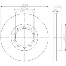 MDC2386 MINTEX Тормозной диск