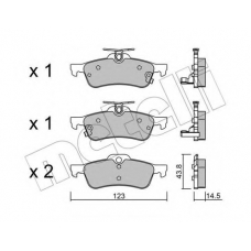 22-0556-1 METELLI Комплект тормозных колодок, дисковый тормоз