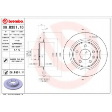 08.B351.10 BREMBO Тормозной диск