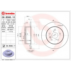 08.B566.10 BREMBO Тормозной диск