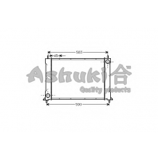 QR551-02 ASHUKI Радиатор, охлаждение двигателя