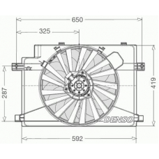 DER01006 DENSO Вентилятор, охлаждение двигателя