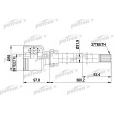 PCV3013 PATRON Шарнирный комплект, приводной вал