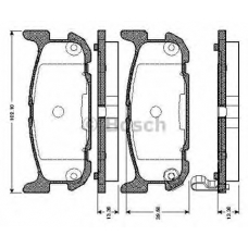 0 986 TB2 834 BOSCH Комплект тормозных колодок, дисковый тормоз