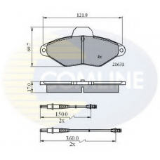 CBP2568 COMLINE Комплект тормозных колодок, дисковый тормоз