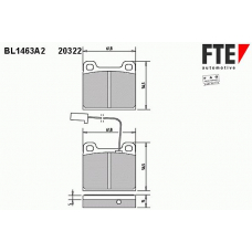 BL1463A2 FTE Колодки тормозные