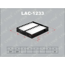 LAC-1233 LYNX Lac-1233 фильтр салона lynx