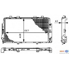 8MK 376 711-511 HELLA Радиатор, охлаждение двигателя