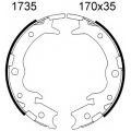 01735 BSF Комплект тормозных колодок, стояночная тормозная с