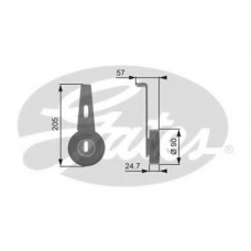 T36028 GATES Натяжной ролик, поликлиновой  ремень