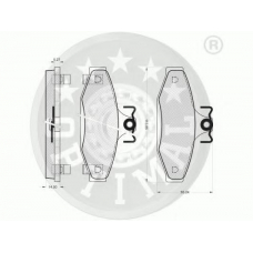 10156 OPTIMAL Комплект тормозных колодок, дисковый тормоз