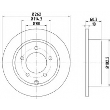 MDC2298 MINTEX Тормозной диск