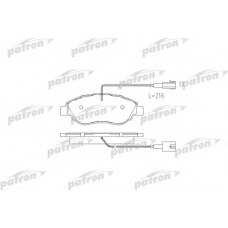 PBP1468 PATRON Комплект тормозных колодок, дисковый тормоз
