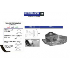 KH 126WP16 HUTCHINSON Водяной насос + комплект зубчатого ремня