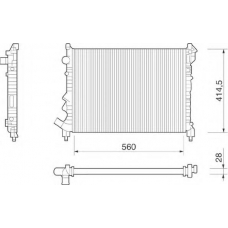 350213254000 MAGNETI MARELLI Радиатор, охлаждение двигателя