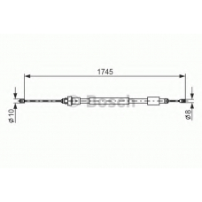 1 987 477 576 BOSCH Трос, стояночная тормозная система