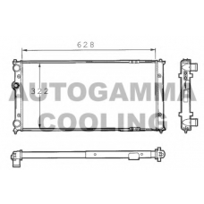 101262 AUTOGAMMA Радиатор, охлаждение двигателя