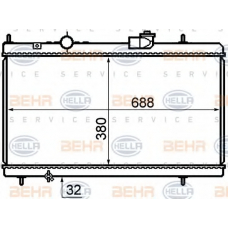 8MK 376 732-741 HELLA Радиатор, охлаждение двигателя