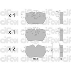 822-314-1 CIFAM Комплект тормозных колодок, дисковый тормоз
