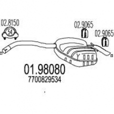 01.98080 MTS Глушитель выхлопных газов конечный