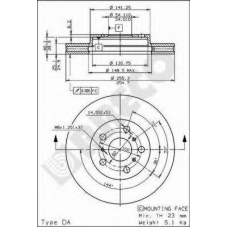 BS 8182 BRECO Тормозной диск