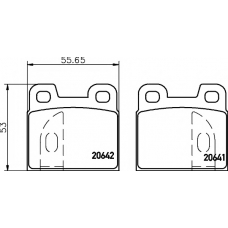 8DB 355 017-391 HELLA PAGID Комплект тормозных колодок, дисковый тормоз