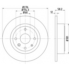 8DD 355 116-991 HELLA PAGID Тормозной диск