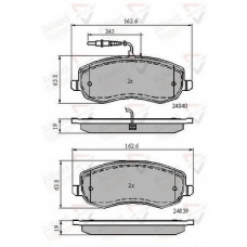 ADB11678 COMLINE Комплект тормозных колодок, дисковый тормоз