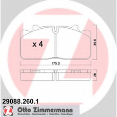 29088.260.1 ZIMMERMANN Комплект тормозных колодок, дисковый тормоз