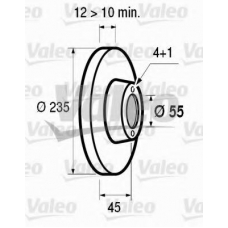 186453 VALEO Тормозной диск