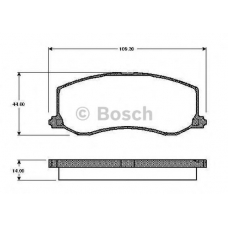 0 986 TB2 683 BOSCH Комплект тормозных колодок, дисковый тормоз