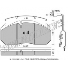 602.3W TRUSTING Комплект тормозных колодок, дисковый тормоз